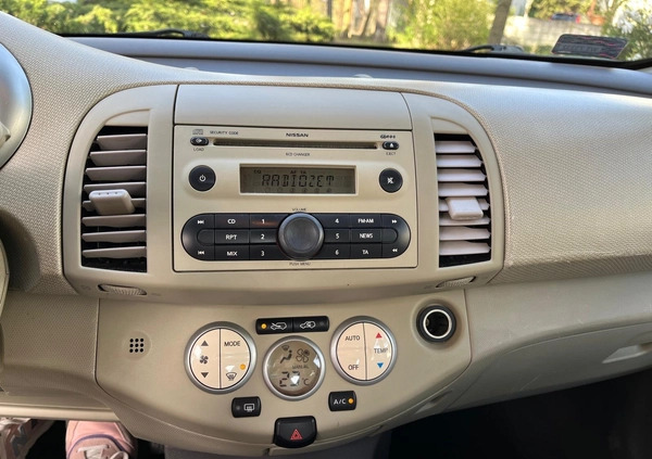 Nissan Micra cena 9999 przebieg: 143300, rok produkcji 2007 z Warszawa małe 121